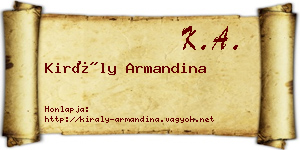 Király Armandina névjegykártya